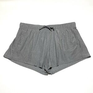 Athletic Works Womens Shorts Gray Drawstring Elastic Waist Size XXXL 22
